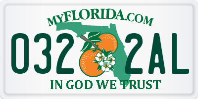 FL license plate 0322AL