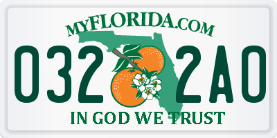 FL license plate 0322AO