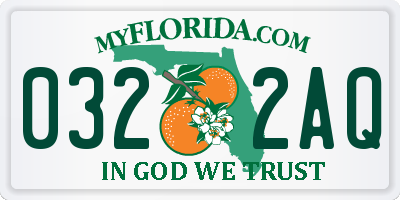 FL license plate 0322AQ
