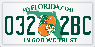 FL license plate 0322BC