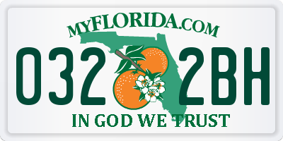 FL license plate 0322BH