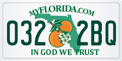 FL license plate 0322BQ