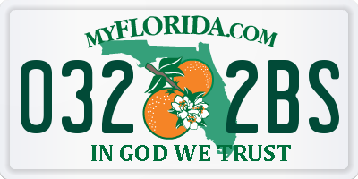FL license plate 0322BS