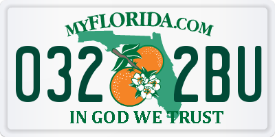 FL license plate 0322BU