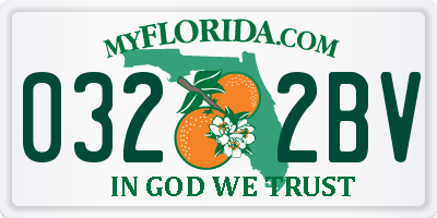 FL license plate 0322BV