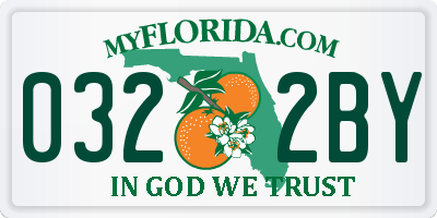 FL license plate 0322BY