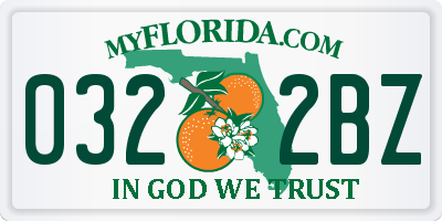 FL license plate 0322BZ