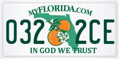 FL license plate 0322CE