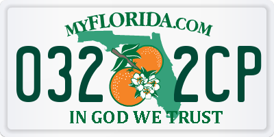 FL license plate 0322CP