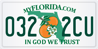 FL license plate 0322CU