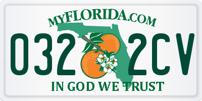 FL license plate 0322CV