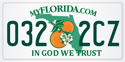 FL license plate 0322CZ