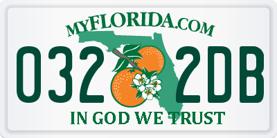 FL license plate 0322DB