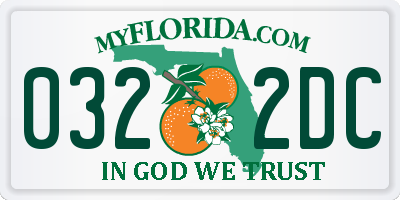 FL license plate 0322DC