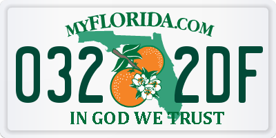 FL license plate 0322DF