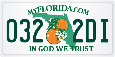 FL license plate 0322DI