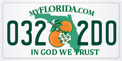 FL license plate 0322DO