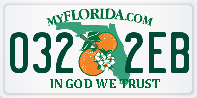 FL license plate 0322EB