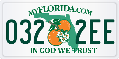 FL license plate 0322EE