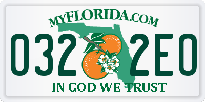 FL license plate 0322EO