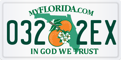 FL license plate 0322EX