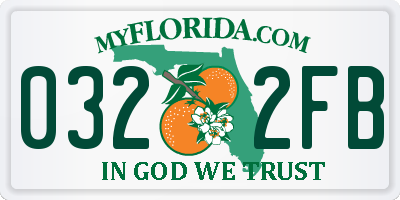 FL license plate 0322FB