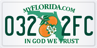 FL license plate 0322FC