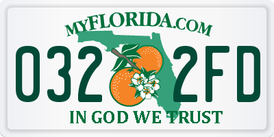 FL license plate 0322FD