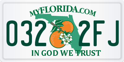 FL license plate 0322FJ