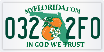 FL license plate 0322FO