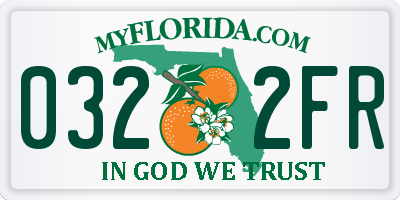 FL license plate 0322FR