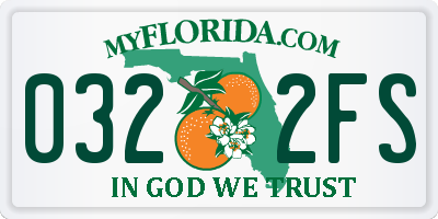 FL license plate 0322FS
