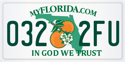 FL license plate 0322FU