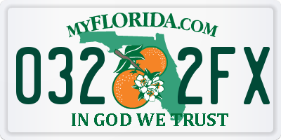 FL license plate 0322FX
