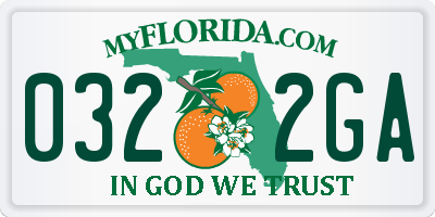 FL license plate 0322GA