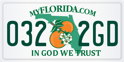 FL license plate 0322GD