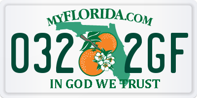 FL license plate 0322GF