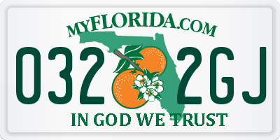 FL license plate 0322GJ