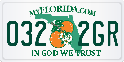 FL license plate 0322GR