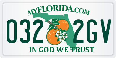 FL license plate 0322GV