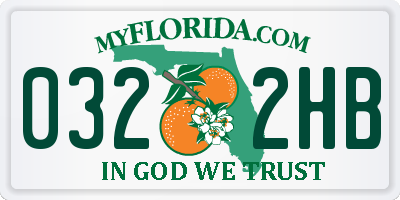 FL license plate 0322HB