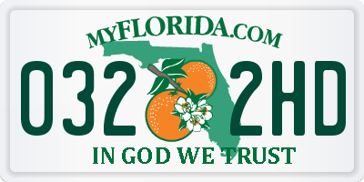FL license plate 0322HD