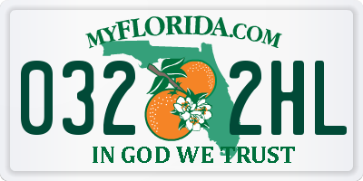 FL license plate 0322HL