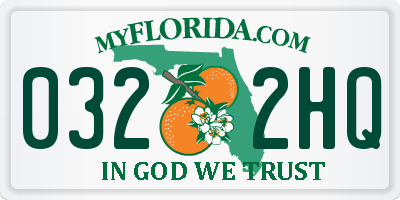 FL license plate 0322HQ