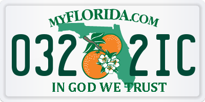 FL license plate 0322IC