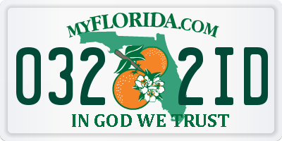 FL license plate 0322ID