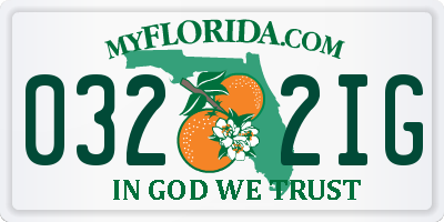 FL license plate 0322IG
