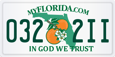 FL license plate 0322II