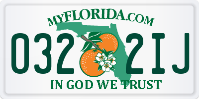 FL license plate 0322IJ