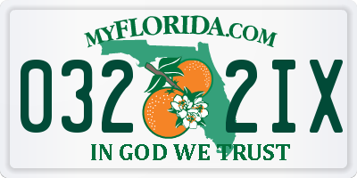FL license plate 0322IX